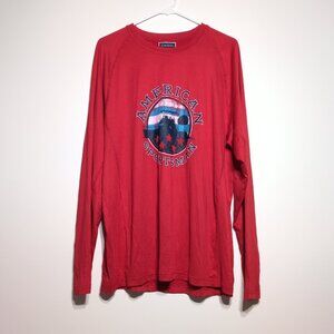 Club Room Rashguard Shirt XL Mens Red Long Sleeve Crew American Sportsman NWOT